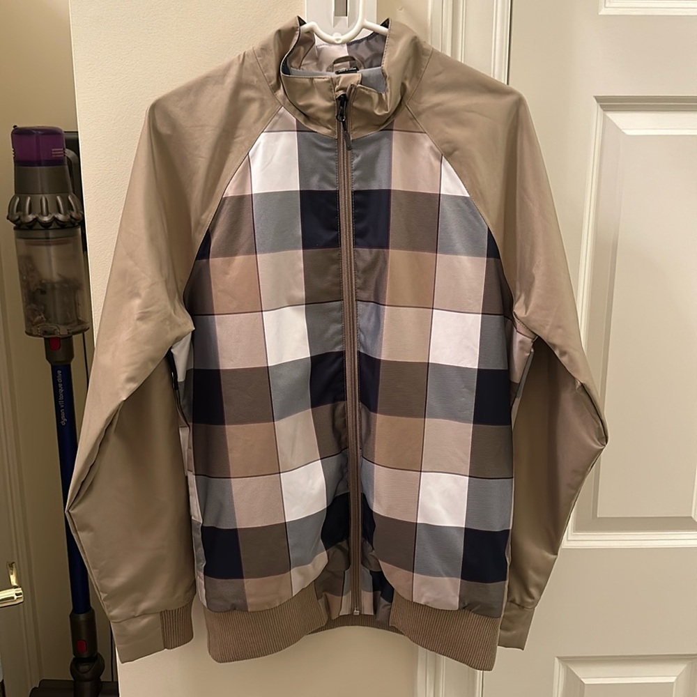 Oakley Classic plaid men’s medium Jacket, tan-brown